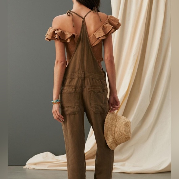 Anthropologists Pilcro Painter Overalls Olive Green size 30 - Picture 2 of 10